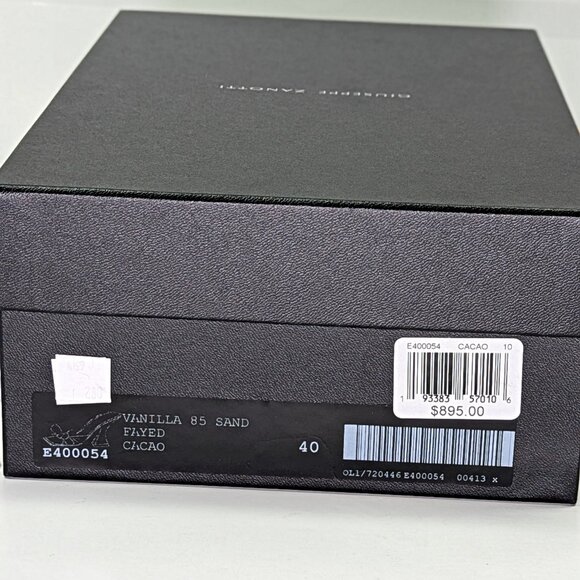 Giuseppe Zanotti Vanilla 85 Knotted Bow Mule Sandals Cacao Size 40 (MSRP $895) - Picture 11 of 11